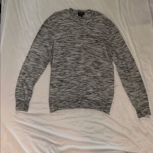 A.P.C. 100% Wool Marled Grey Crewneck Sweater - Men’s XL
